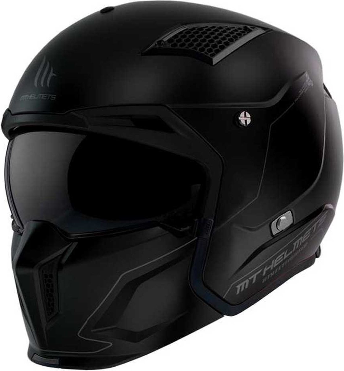 Mt Helmets Streetfighter Sv S Solid Klaphelm Zwart XS