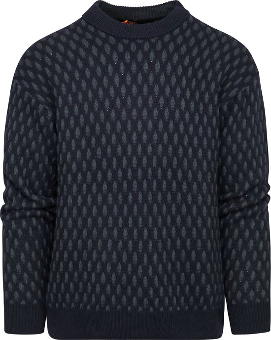 BOSS - Pull Kesh Wool Navy - Homme - Taille M - Coupe Regular
