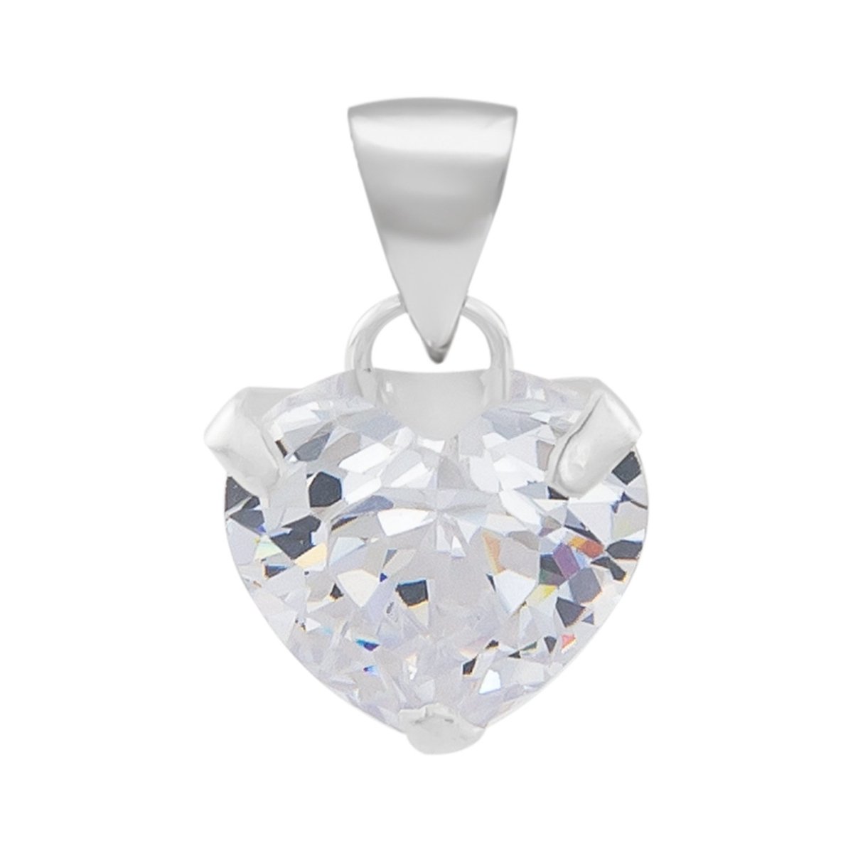 WeLoveSilver - Zilveren hanger - Zirkonia hart - Luxe sieraden