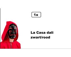 Masque La Casa de papel dali noir/rouge - Version Halloween - Halloween horreur effrayant effrayant La casa de Papel festival thème fête horreur amusant