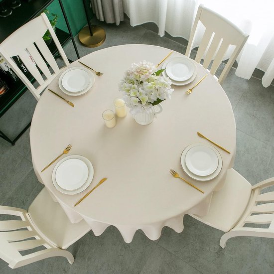 Morbuy Rond tafelkleed voor tuin, buiten, waterdicht, tafelkleden, PU-leer, vuilafstotend, wasbaar, voor woonkamer, met elastische rand, donkergrijs, tafeldiameter 60 cm