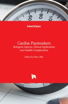 Boekomslag Cardiac Pacemakers, met de titel en ondertitel in witte letters op een rode achtergrond. Een thermometer is zichtbaar aan de bovenkant.