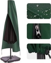 Parasolhoes, 190x25/50cm Parasolhoezen 600D Oxford-stof PVC-coating met ritssluiting Geschikt voor grote parasols van 1,8 m tot 3,4 m, groen