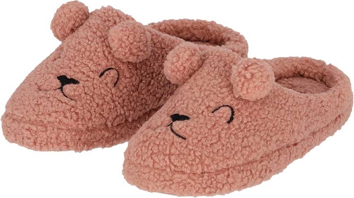 Apollo Instap pantoffels dames Roze Teddy Bear Pantoffels dames Sloffen dames Pantoffels dames Sloffen dames