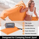 Microfiber Reishanddoek Camping Sporthanddoek met EVA Hoesje Absorberend Snel Drogen Lichtgewicht Compact, Beste voor Gym Fitness Wandelen Zwemmen Beach Rugzak