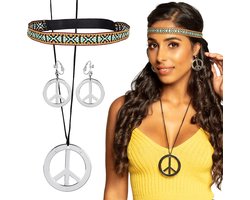 Boland - Set Hippie - Volwassenen - Vrouwen - Hippie - 60's & 70's - Hippie & Flower Power