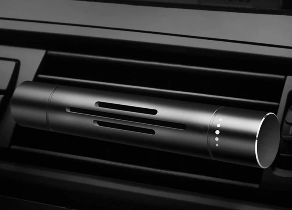 autoparfum- 4 verschillende geuren - zwart-luxe auto verfrissen- geur verspreider-trendy desing