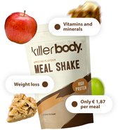 Killerbody Maaltijdshake - Apple Pie - 1000 gr - Draagt bij aan Gewichtsverlies - Eiwitrijke Drinkmaaltijd