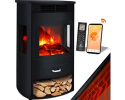 KESSER® Sfeerhaard Elektrische Haard met Ventilatorkachel & Afstandsbediening WiFi App 950/1900 W…