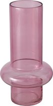 Moderne glazen vaas in de kleur roze