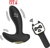 Playbird® - Stotende Anaal Vibrator - Met Afstandsbediening - E-stim - Electro Sex - Seksspeeltje voor Koppels - Anaal Dildo Vibrator - Buttplug Groot - Prostate Massager - Zwart