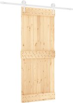 vidaXL-Schuifdeur-met-beslag-85x210-cm-massief-grenenhout