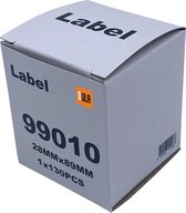 DULA - Etiquettes Dymo Compatible Wit 99010 - 89 x 28 mm - 130 Étiquettes par Rouleau - Etiquettes Adresse S0722370 - 10 Rouleaux