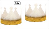 50x King Bières couronne karton - bière roi bière fête jaune coquin carnaval festival après ski bière document