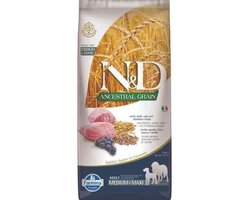 Hondenvoer N&D maxi lam 12 kg (Lam - Vis - Vlees)|Dog food N&D maxi lamb 12 kg (Lamp - Fish - Meat)|Nourriture pour chien N&D maxi agneau 12 kg (Agneau - Poisson - Viande)