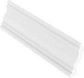 Set van 3 kroonlijsten voor plafond van polystyreen L290 x H6 cm wit - TOSCRIA L 290 cm x H 5.8 cm x D 1.4 cm