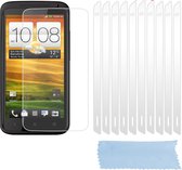 Cadorabo Schermbeschermers geschikt voor HTC ONE X / X+ - Beschermende folies in HOOG HELDER - 10 stuks zeer transparante beschermfolie tegen stof, vuil en krassen