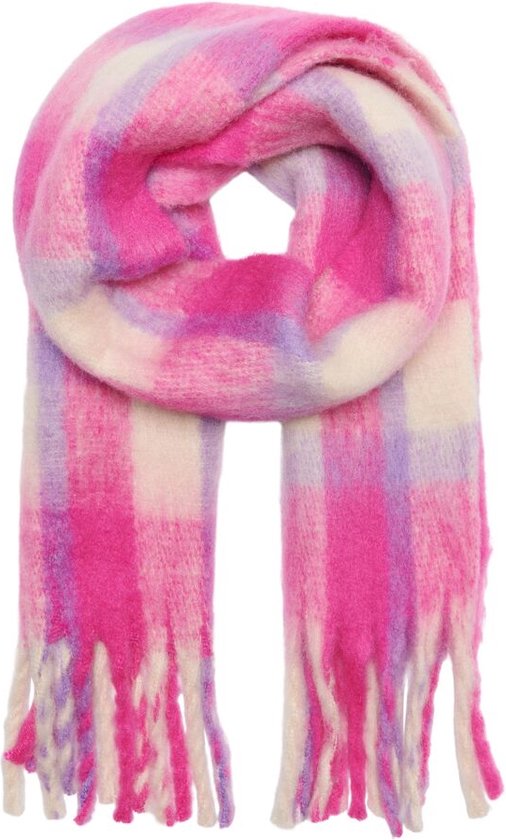Onlmia check scarf cc - Fuchsia purple