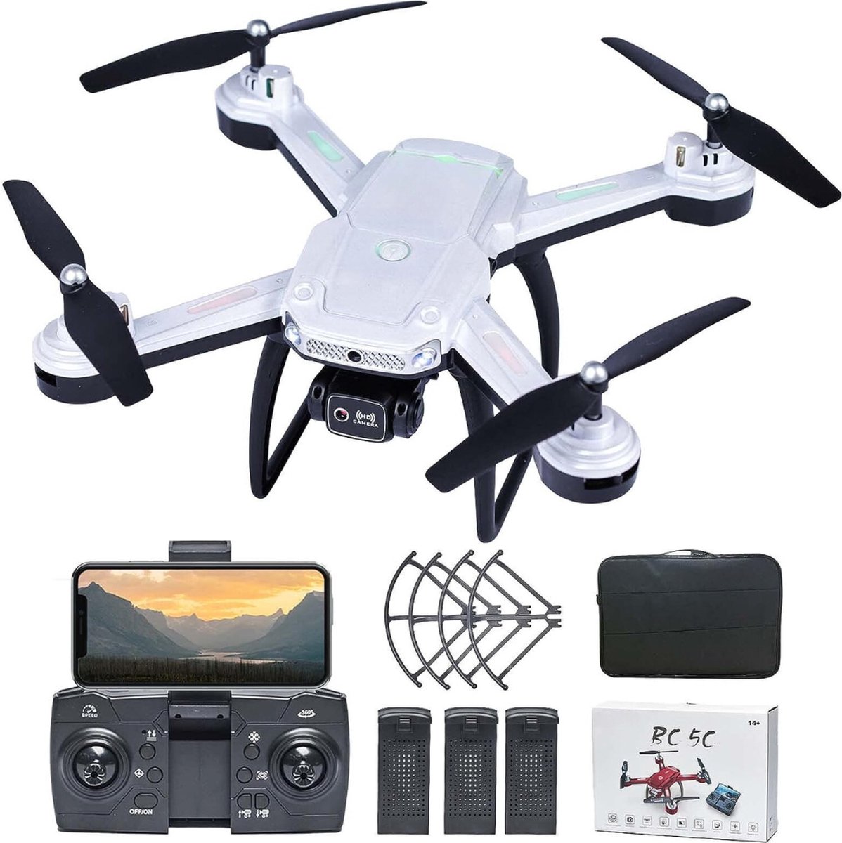 Drone Met Camera 4K HD Quadcopter Wit PEAM3Q