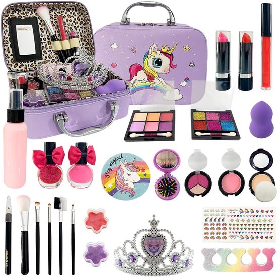 Kit de Maquillage Kinder , 33 Pièces Lavables Ensemble de