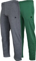 2- Pack Donnay Pantalons de survêtement avec jambe droite - Pantalons de sport - Homme - Taille 3XL - Vert forêt/Charc-marl (429)