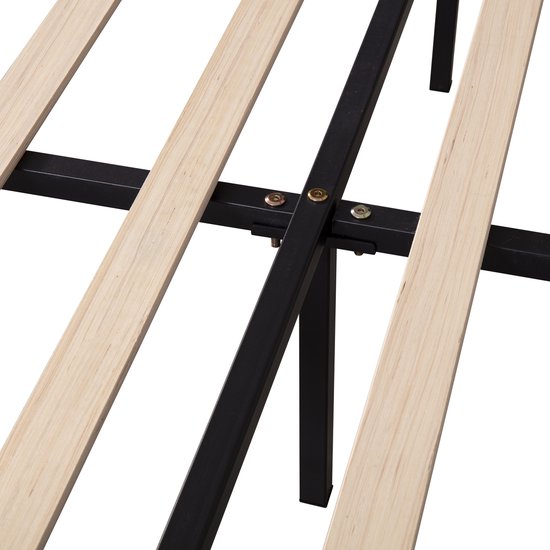 Lit double rembourré Merax - Lit pour 2 personnes avec tête de lit réglable - Grijs