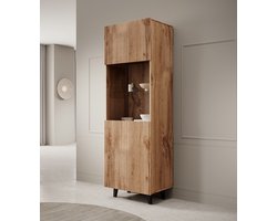 Meubella - Vitrinekast Vintar - Eiken - 60 cm