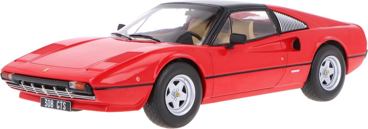 De 1:18 Modelauto van de Ferrari 308 GTS Spider van 1982 in Red. De fabrikant van het Schaalmodel is MCG. Dit model is alleen online beschikbaar.