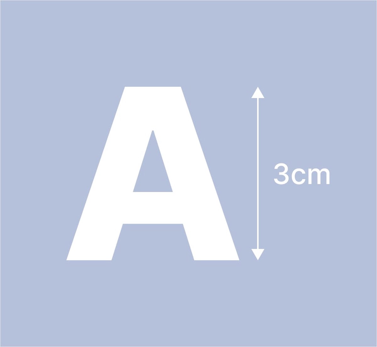 Letter stickers / Plakletters - Stickervellen Set - Wit - 3cm hoog - Geschikt voor binnen en buiten - Standaard lettertype - Mat — afbeelding 2
