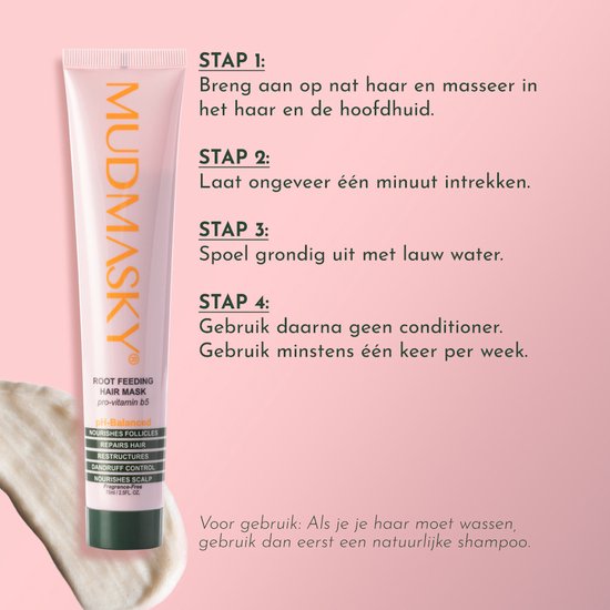 MUDMASKY Root Feeding Hair Mask provitamin b5 AntiHaaruitval
