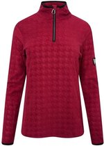 The Dare2B Savvy Luxe Fleece - pully sports d'hiver - femme - demi zip - tissage à carreaux - Rose