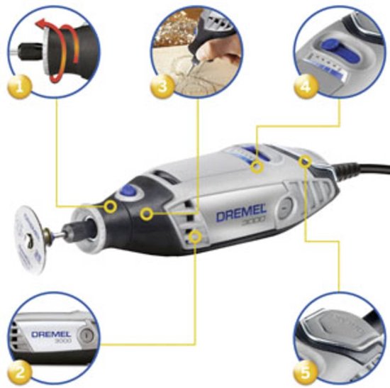 Dremel 3000-5 / 75 Multitool électrique avec jeu d'accessoires