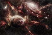 Fotobehang - Vlies Behang - Sterren en Planeten - Heelal - Ruimte - Universum - Space - Galaxy - Cosmos - 254 x 184 cm