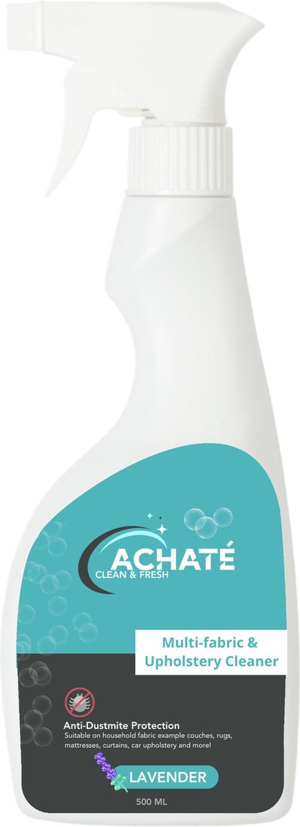 Achaté Detergente per macchie - Detergente per tappeti - Spray - Profumo di  lavanda - 473 ml