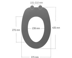 WC-bril Blue Stone, met automatische sluiting, toiletdeksel met houten kern (MDF), 3-zijdig bedrukt, ASMBLU7375