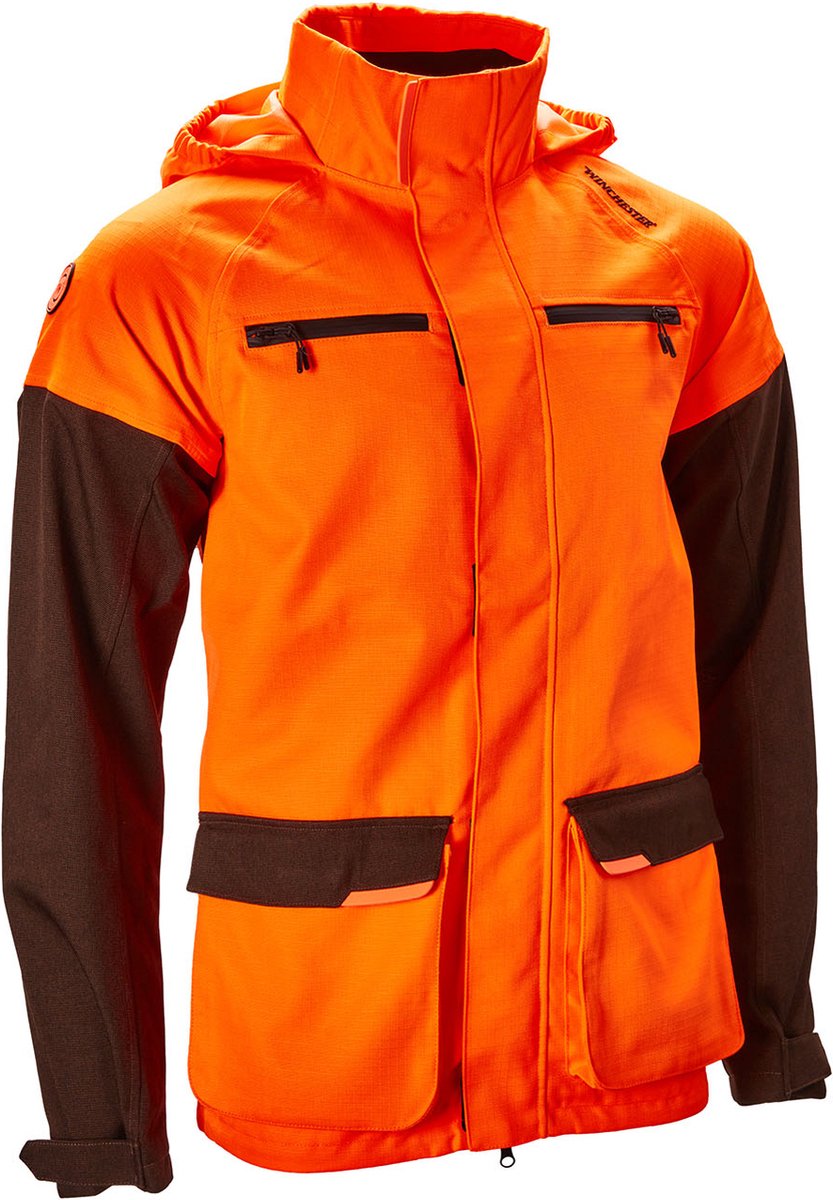 Winchester Jas - Heren - Parka - Opvallend - Stillie & versterkte stof - Veel zakken - Track Racoon - Oranje - 3XL