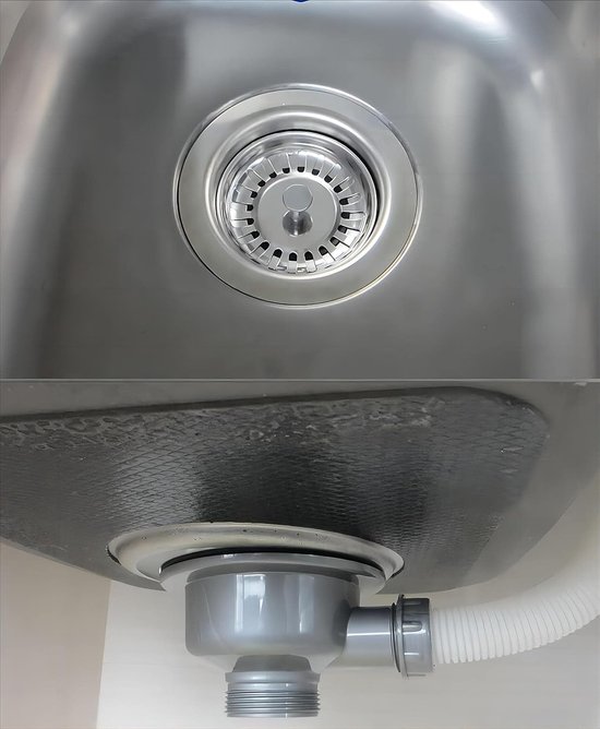 Crépine d'évier de cuisine antirouille avec panier Elegant, 3,5 po, acier  inoxydable poli ES-X-SS02