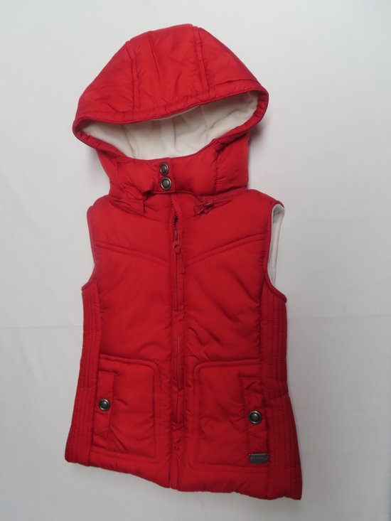 Manteau - Bodywarmer - Fille - rouge - uni - capuche amovible - 4 ans 104 |  bol