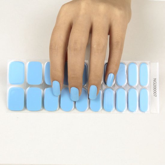 Gel Nail Wraps – Gel Nagel Wraps – Gel Nail Stickers – Gel Nagel Folie - UV lamp - Baby Blue