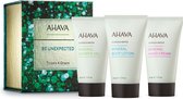 AHAVA Three’s A Charm Set - Compacte Hydratatie & Verzorging | Verrijkt met Osmoter Complex | Douchegel, Bodylotion & Handcrème | Verzorging voor mannen & vrouwen | Verwenbox | Hydraterend voor droge handen & huid | Geschenkset - Set van 4