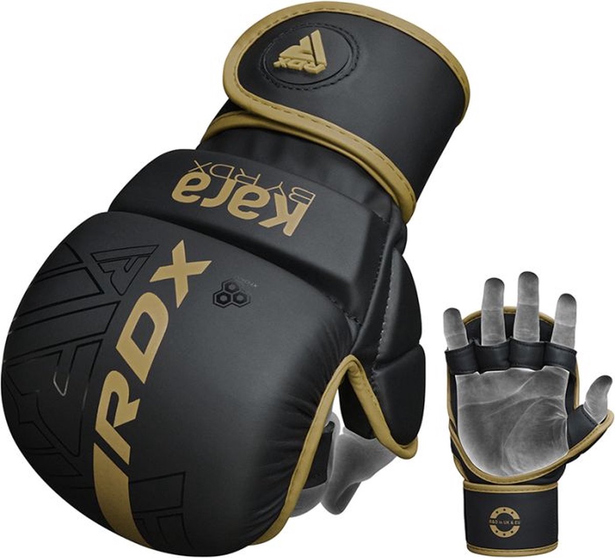 RDX Sports F6 Kara - MMA Bokshandschoenen - Training - Boksen - Kunstleer - Goud - S/M — cadeau in Sport & Outdoor - foto 3