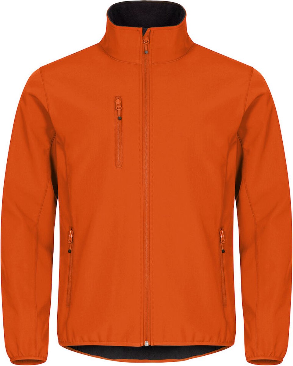 Clique Basic Softshell Jas Heren Dieporanje maat S