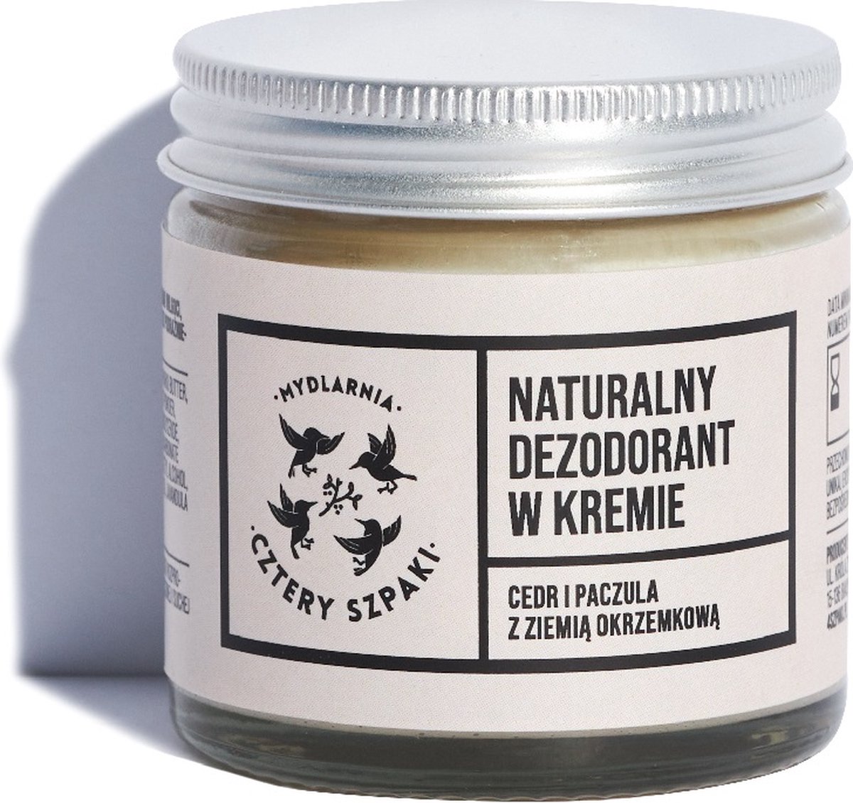Goedkoopste Natuurlijke deodorant in crème met diatomeeënaarde Ceder en Patchouli 60ml