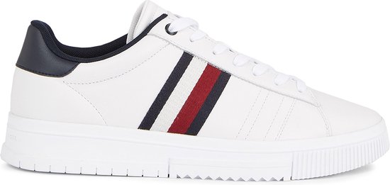 Tommy Hilfiger - Heren Sneakers Supercup Leather - Wit - Maat 44