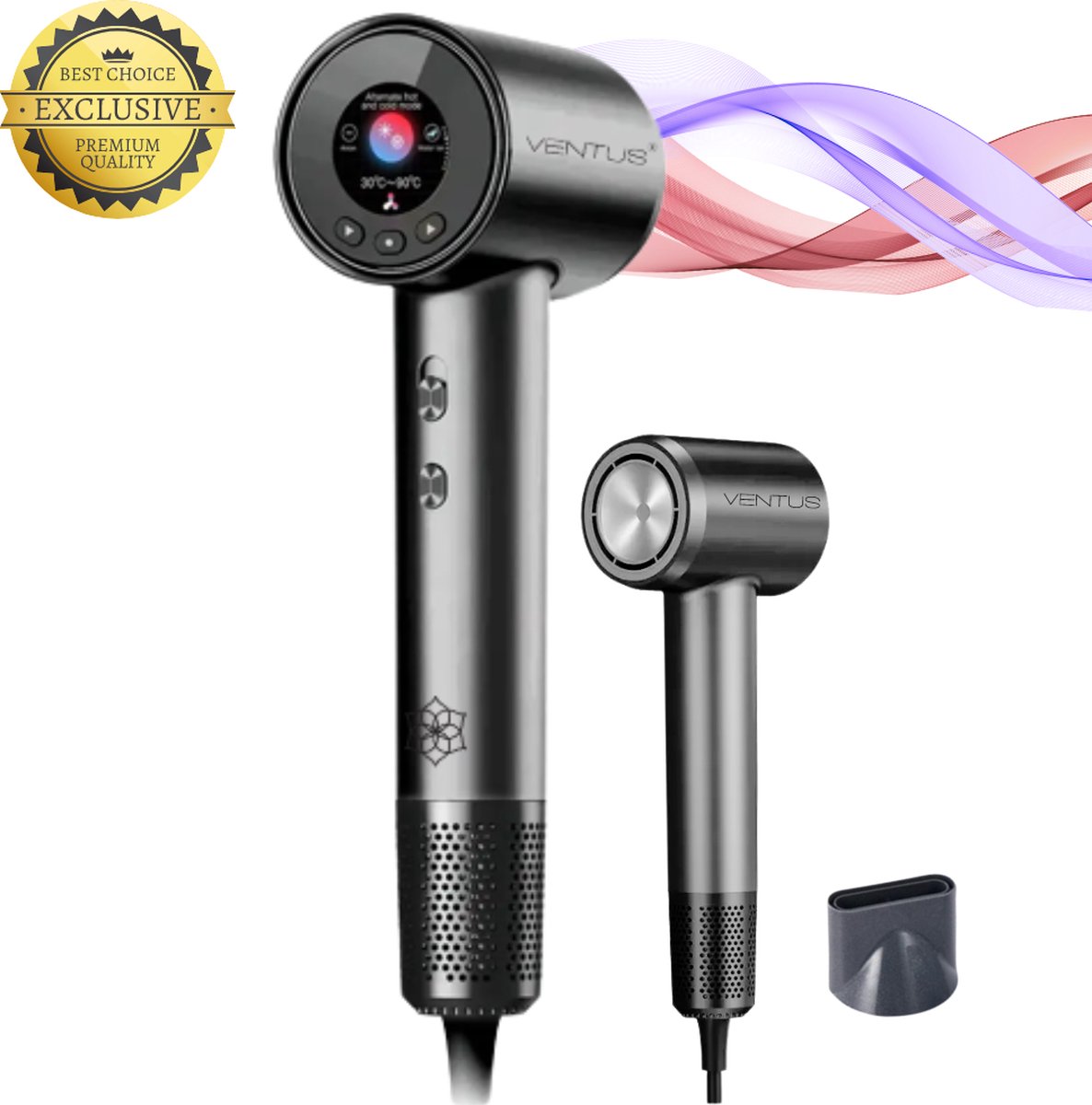 VENTUS ® Perfect Dry - Haarfohn - Haardroger - Smart Touch handgreep ...