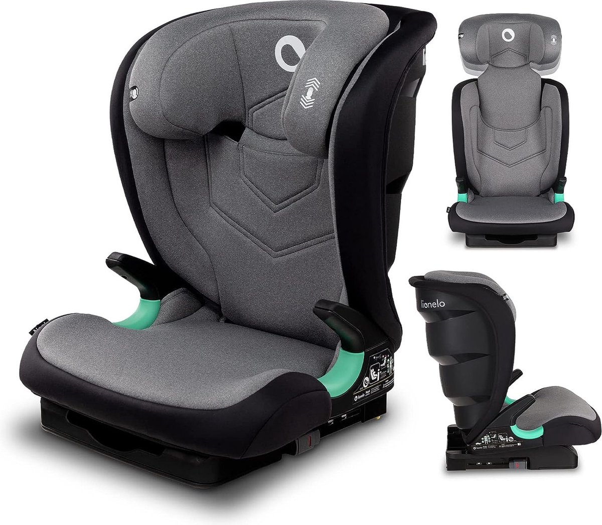 Lionelo Neal - Premium Autostoel i-Size - Hoofdsteunverstelling - Ventilatiesysteem - ISOFIX tot 12 jaar