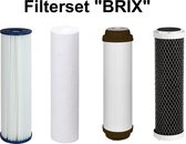 Filterset  , 4 vervangfilters voor Aquafilter - grondwaterfilter "Brix" 4staps - waterfilter - putwaterfilter