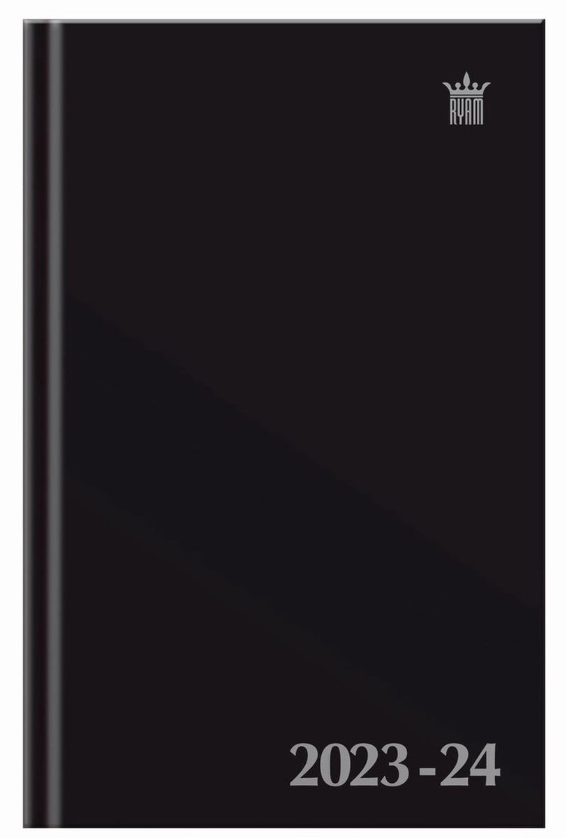 Ryam - Studieagenda Uni zwart - 2023/2024 - Weekoverzicht - Hardcover - A5 (12 x 19cm)