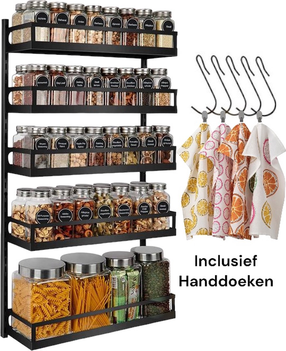 Spice rack kruidenrek rek voor bewaren van kruidenpotten kruidenorganiser