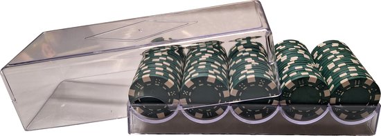 Foto: Poker poker bakje groen pokerset poker fiches fiches poker chips poker set casino casino chips cave garden